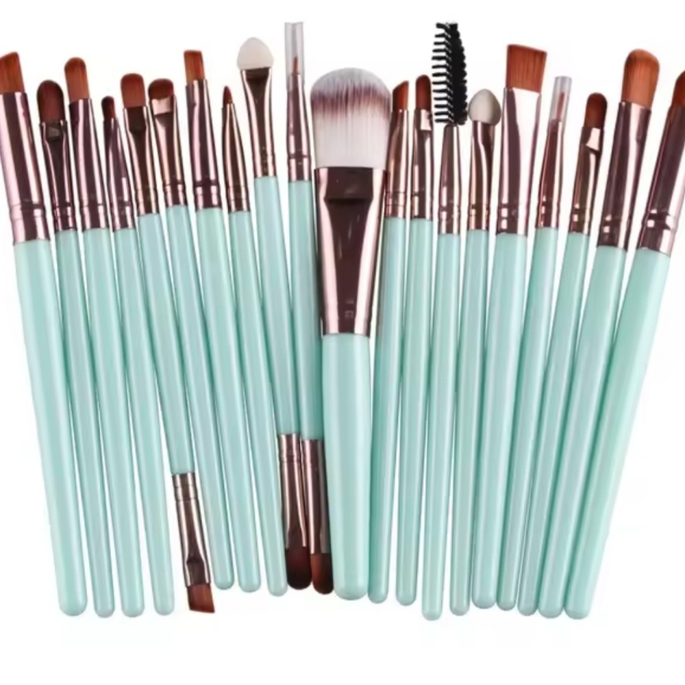 Professional Makeup Brush Set - Mint Green
